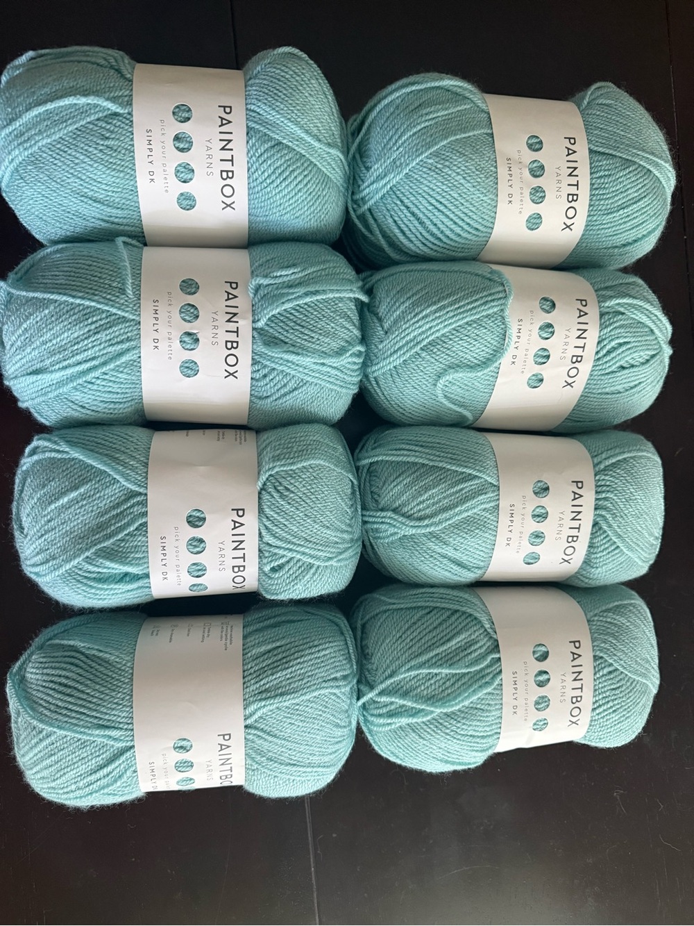 Soft Aqua Acrylic Yarn - 8-Pack
